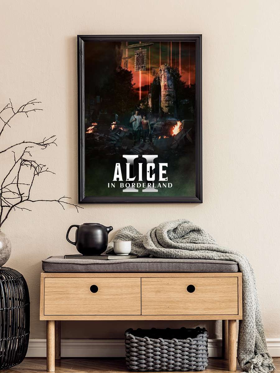 Alice in Borderland - 今際の国のアリス Dizi Tablo Siyah Çerçeveli Dizi Poster Duvar Tablo