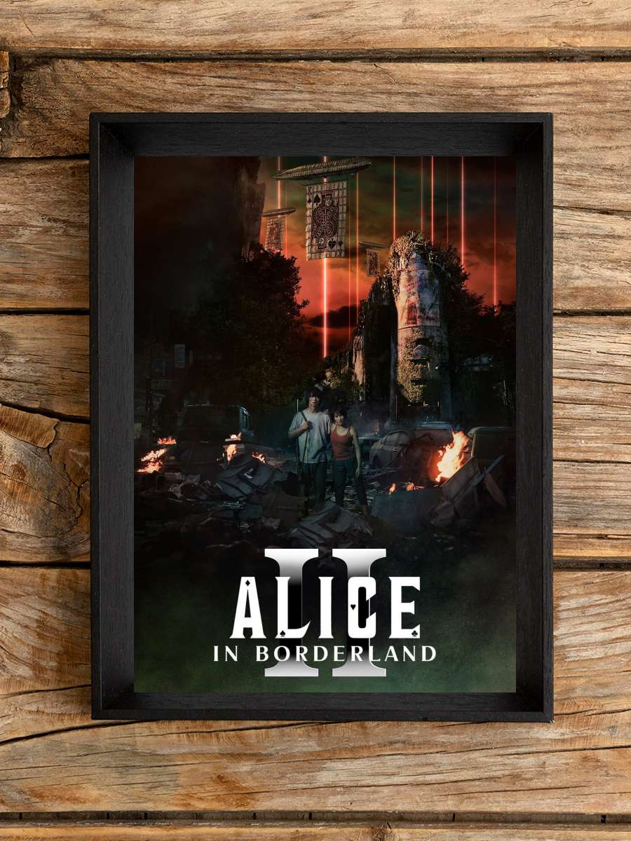 Alice in Borderland - 今際の国のアリス Dizi Tablo Siyah Çerçeveli Dizi Poster Duvar Tablo