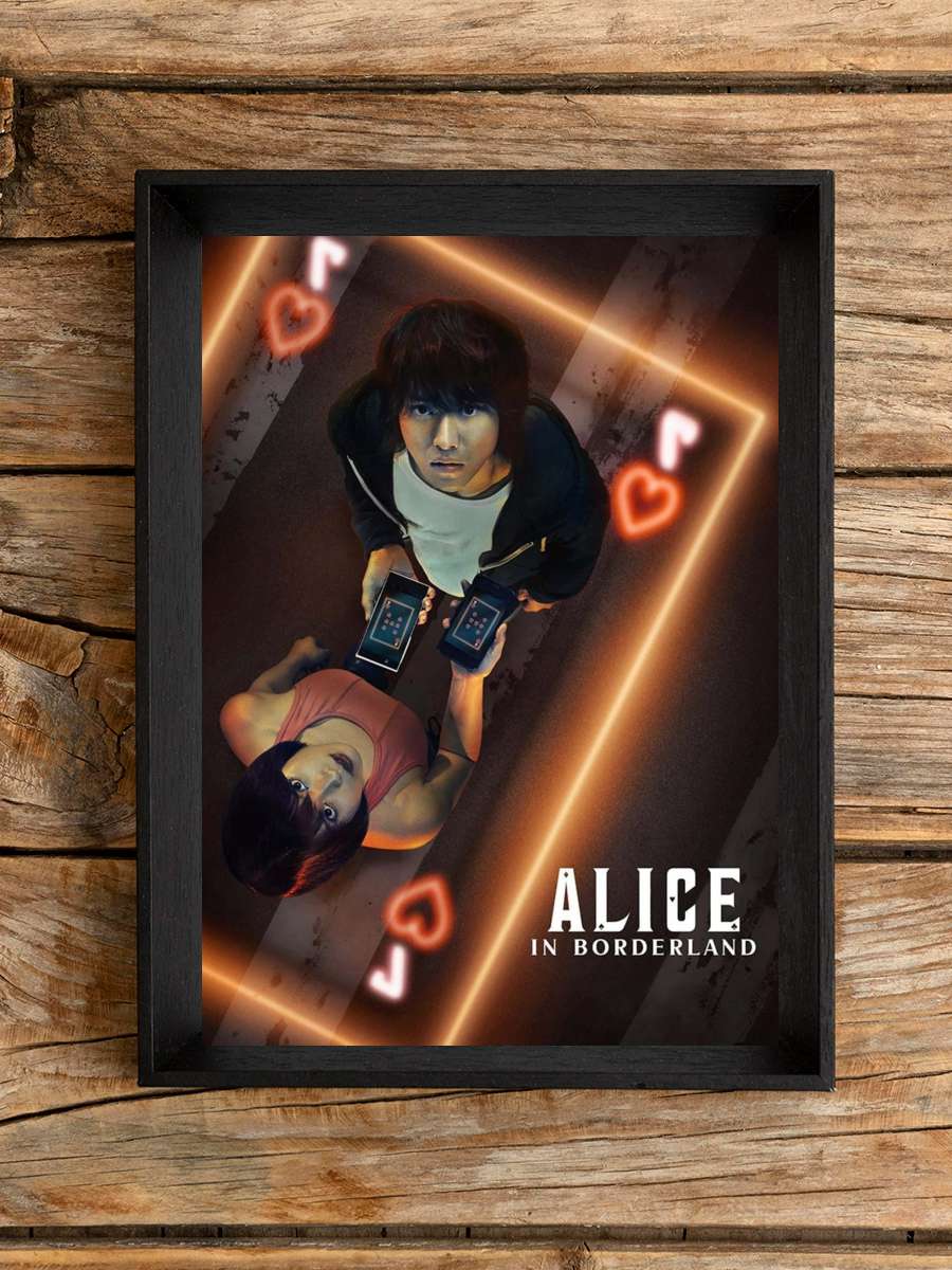 Alice in Borderland - 今際の国のアリス Dizi Tablo Siyah Çerçeveli Dizi Poster Duvar Tablo