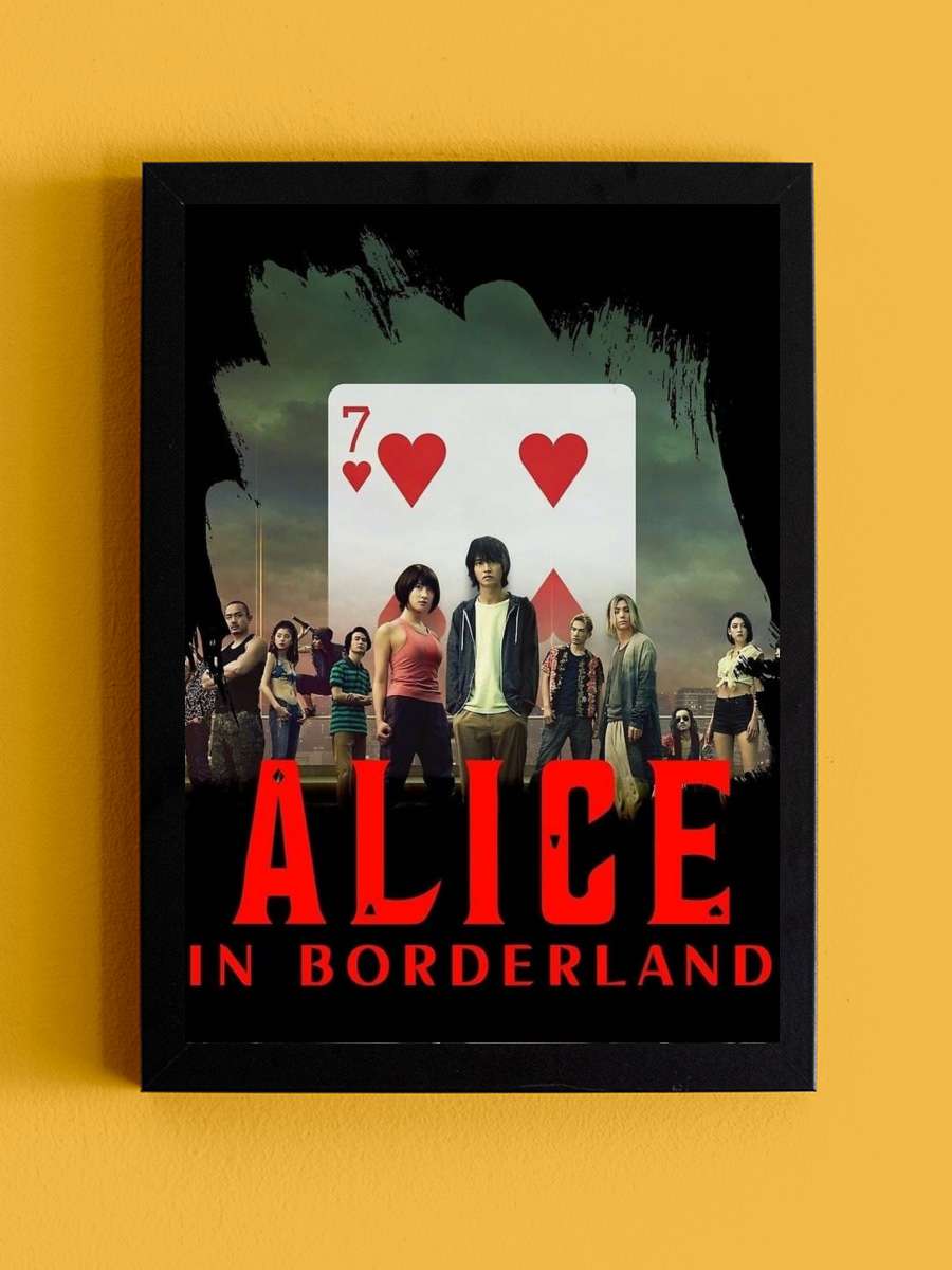 Alice in Borderland - 今際の国のアリス Dizi Tablo Siyah Çerçeveli Dizi Poster Duvar Tablo