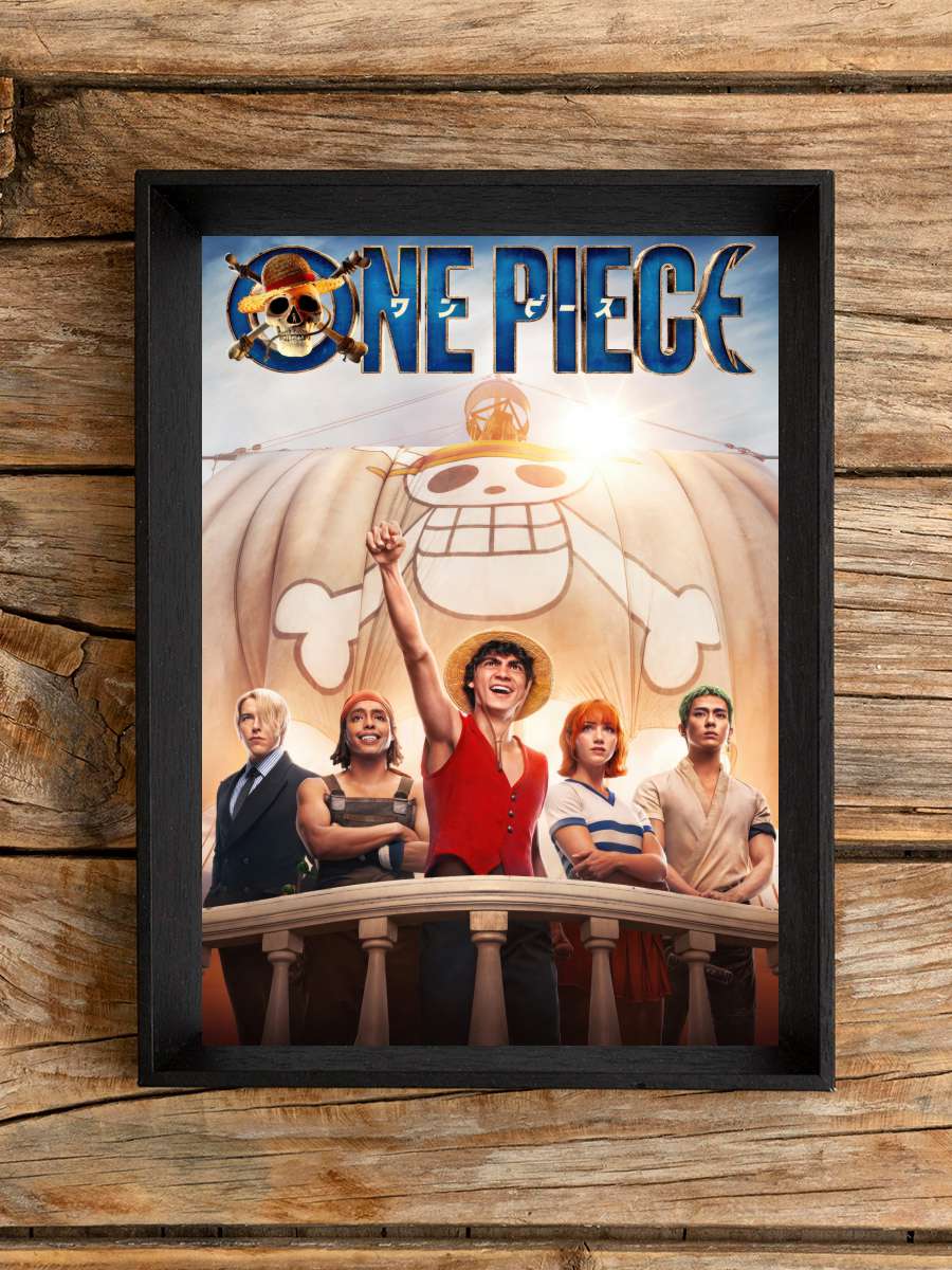 ONE PIECE Dizi Tablo Siyah Çerçeveli Dizi Poster Duvar Tablo