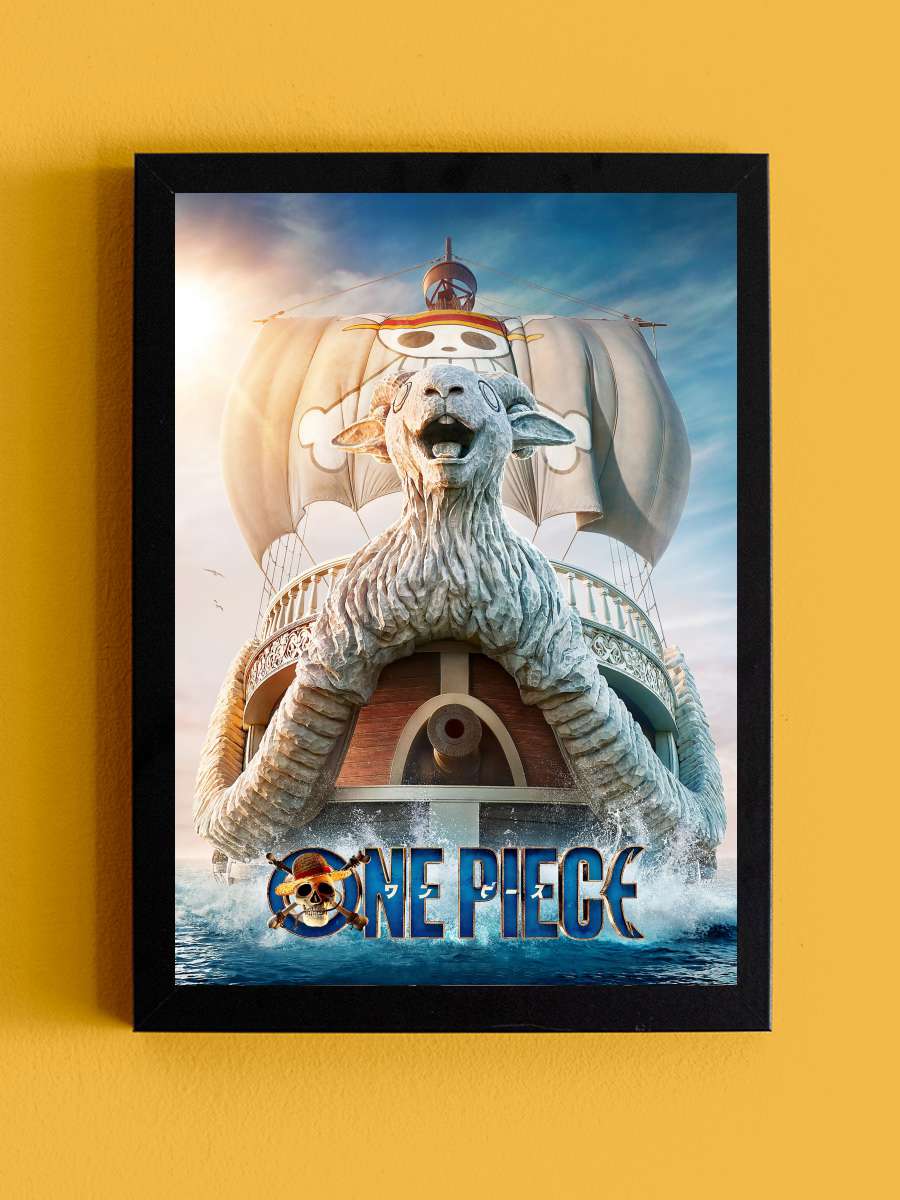 ONE PIECE Dizi Tablo Siyah Çerçeveli Dizi Poster Duvar Tablo