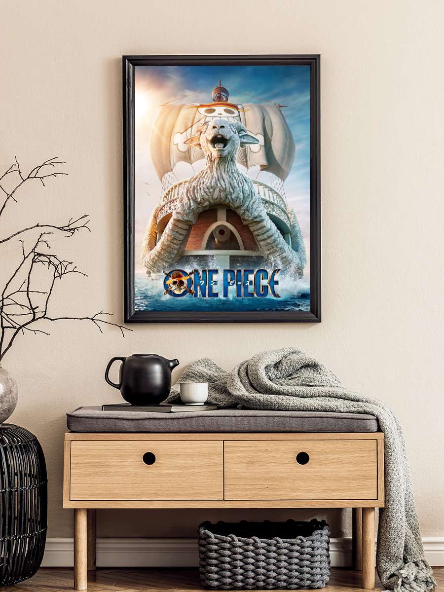 ONE PIECE Dizi Tablo Siyah Çerçeveli Dizi Poster Duvar Tablo