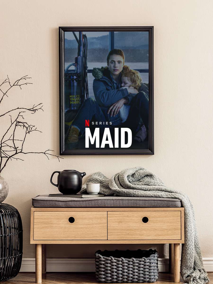 Maid Dizi Tablo Siyah Çerçeveli Dizi Poster Duvar Tablo