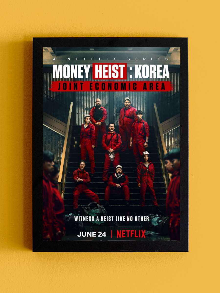 La Casa de Papel: Kore - 종이의 집: 공동경제구역 Dizi Tablo Siyah Çerçeveli Dizi Poster Duvar Tablo