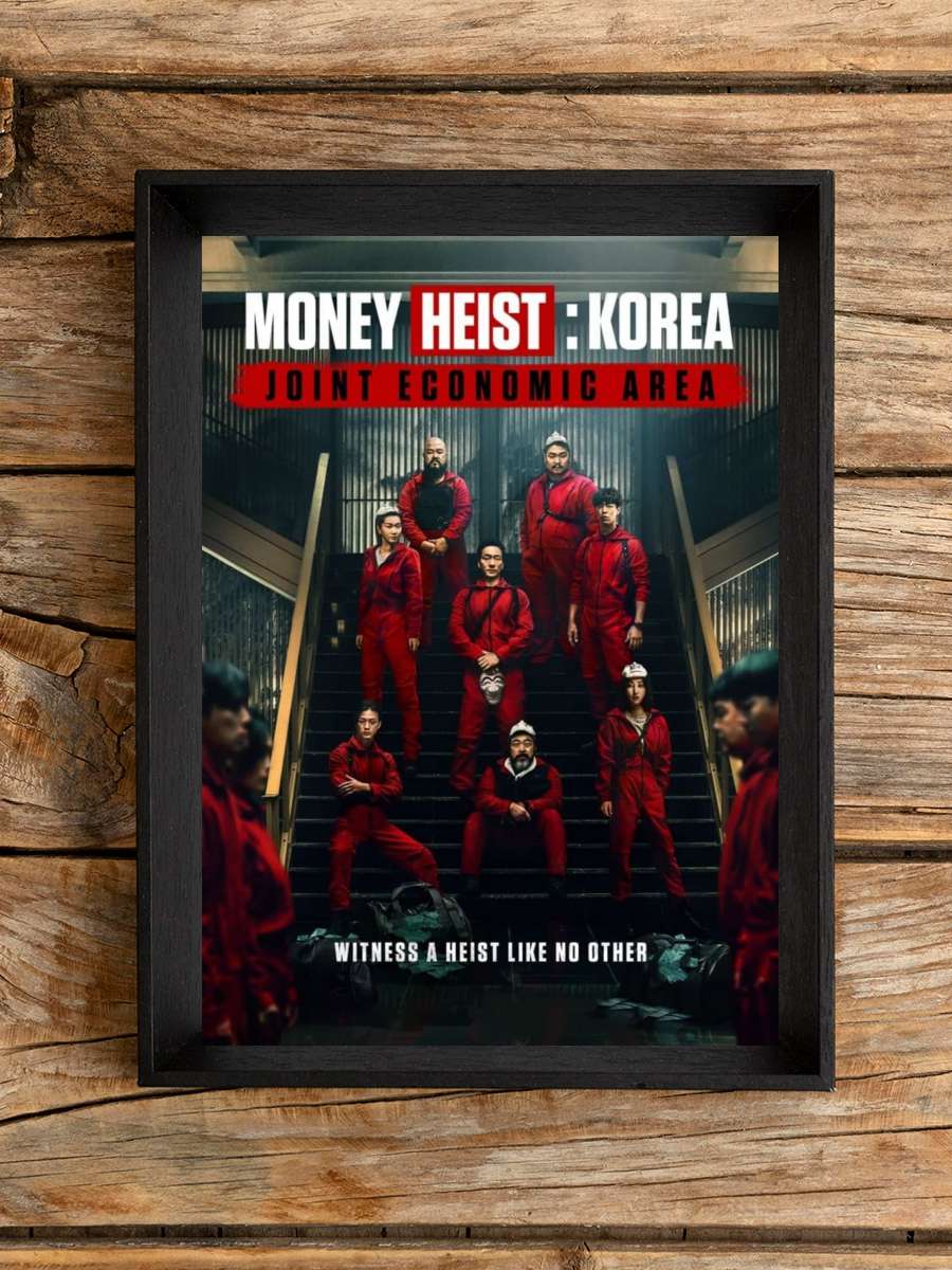 La Casa de Papel: Kore - 종이의 집: 공동경제구역 Dizi Tablo Siyah Çerçeveli Dizi Poster Duvar Tablo