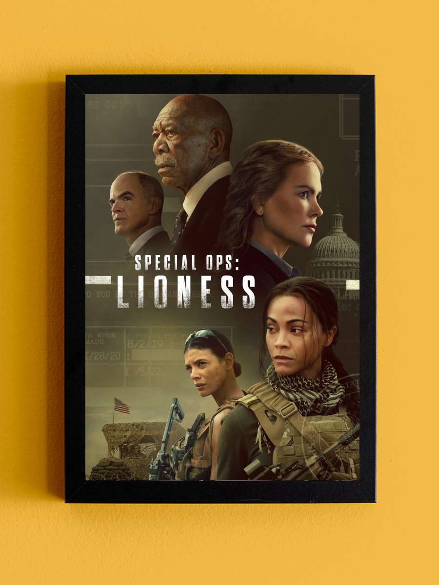 Lioness Dizi Tablo Siyah Çerçeveli Dizi Poster Duvar Tablo