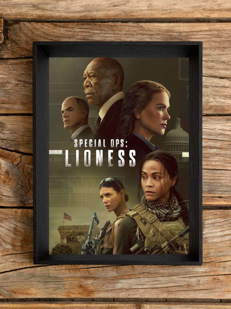 Lioness Dizi Tablo Siyah Çerçeveli Dizi Poster Duvar Tablo