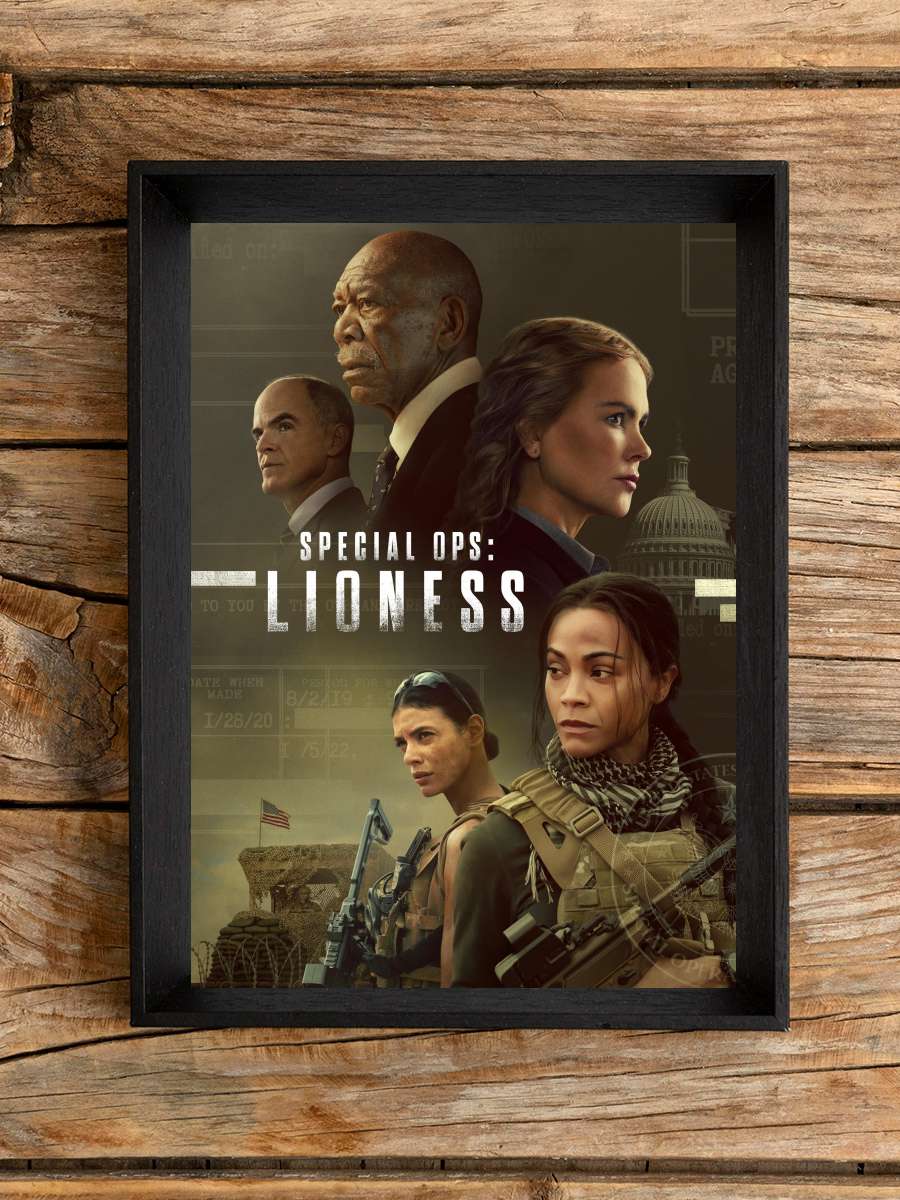 Lioness Dizi Tablo Siyah Çerçeveli Dizi Poster Duvar Tablo