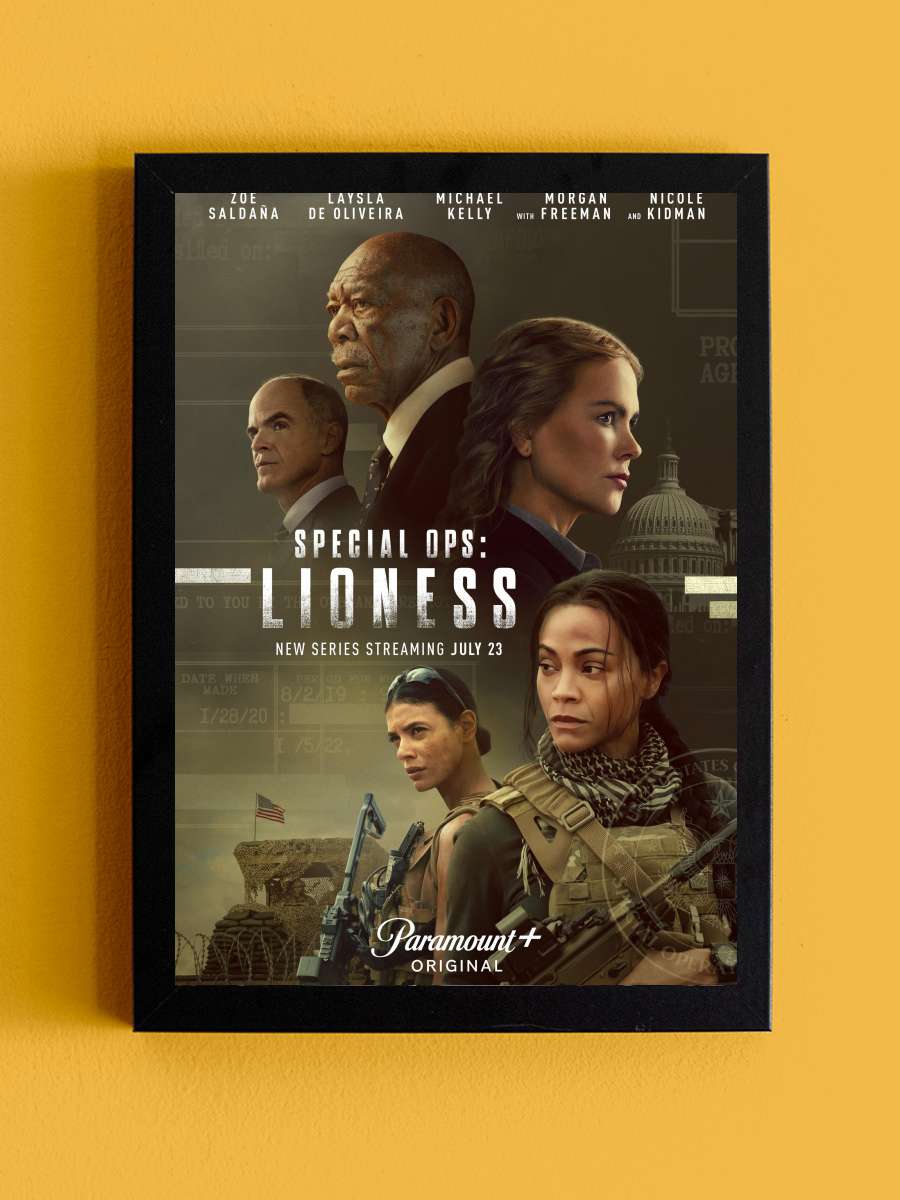 Lioness Dizi Tablo Siyah Çerçeveli Dizi Poster Duvar Tablo