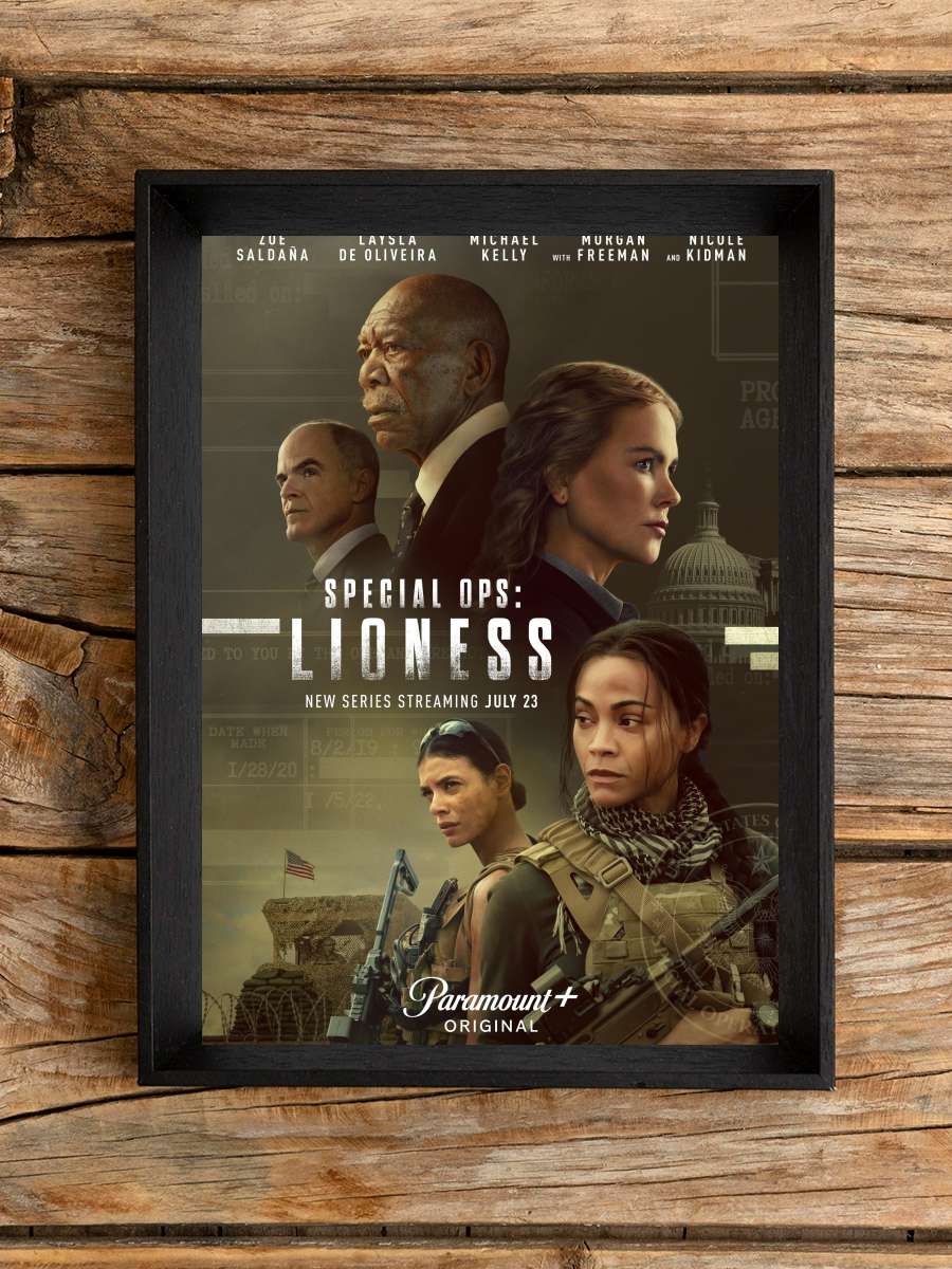 Lioness Dizi Tablo Siyah Çerçeveli Dizi Poster Duvar Tablo