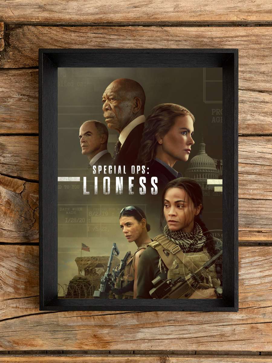 Lioness Dizi Tablo Siyah Çerçeveli Dizi Poster Duvar Tablo