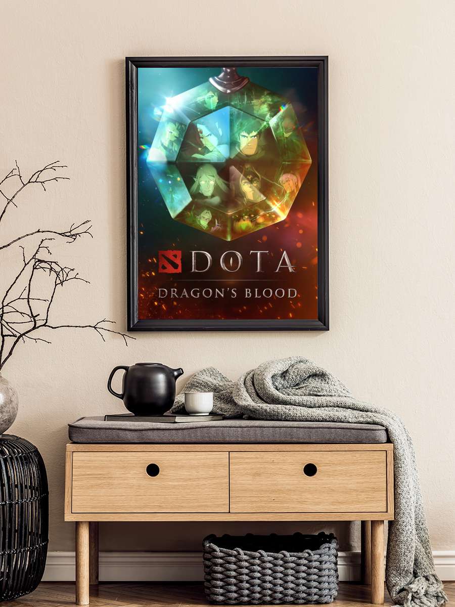 DOTA: Ejder'in Kanı - DOTA: Dragon's Blood Dizi Tablo Siyah Çerçeveli Dizi Poster Duvar Tablo