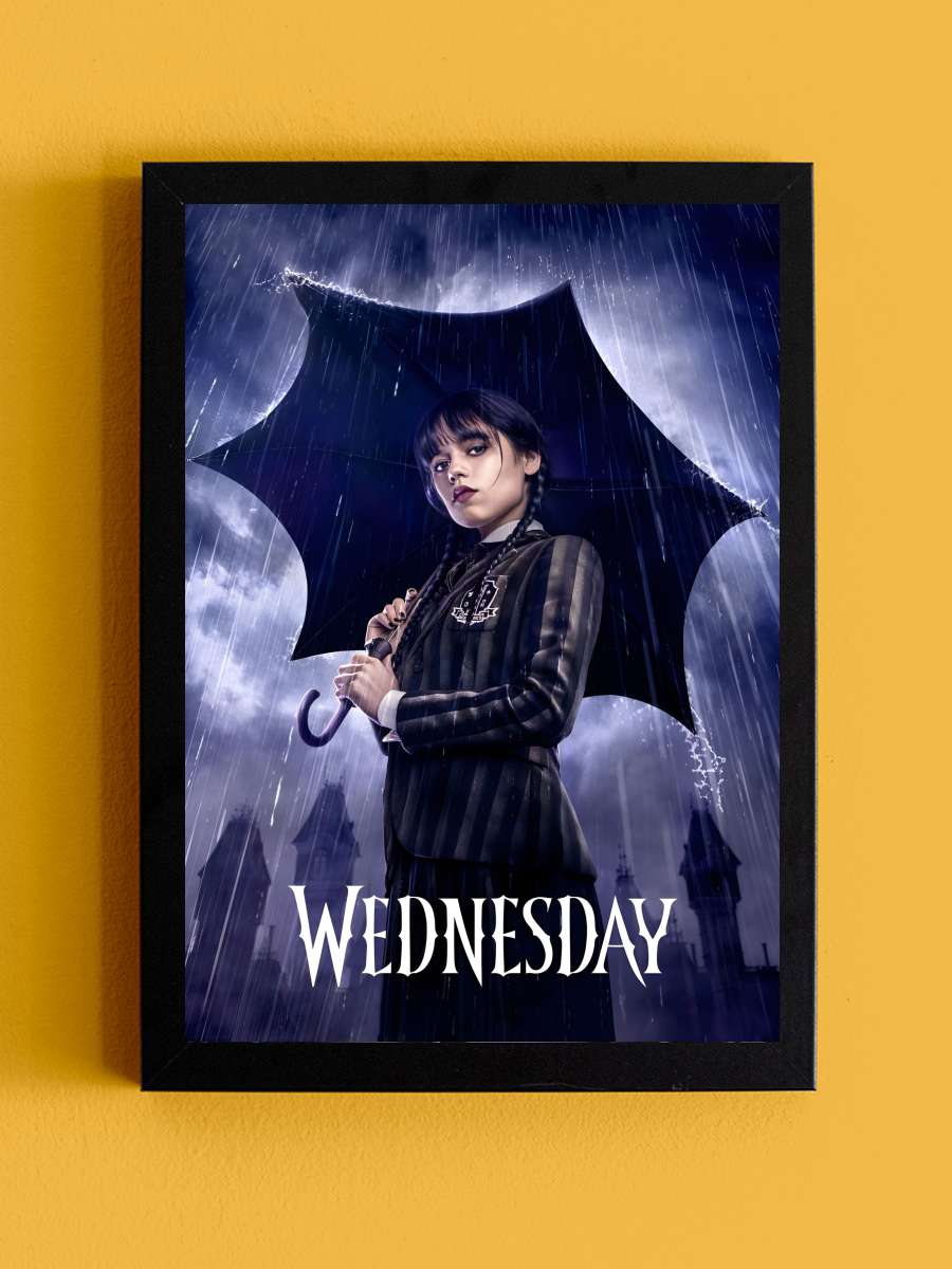 Wednesday Dizi Tablo Siyah Çerçeveli Dizi Poster Duvar Tablo