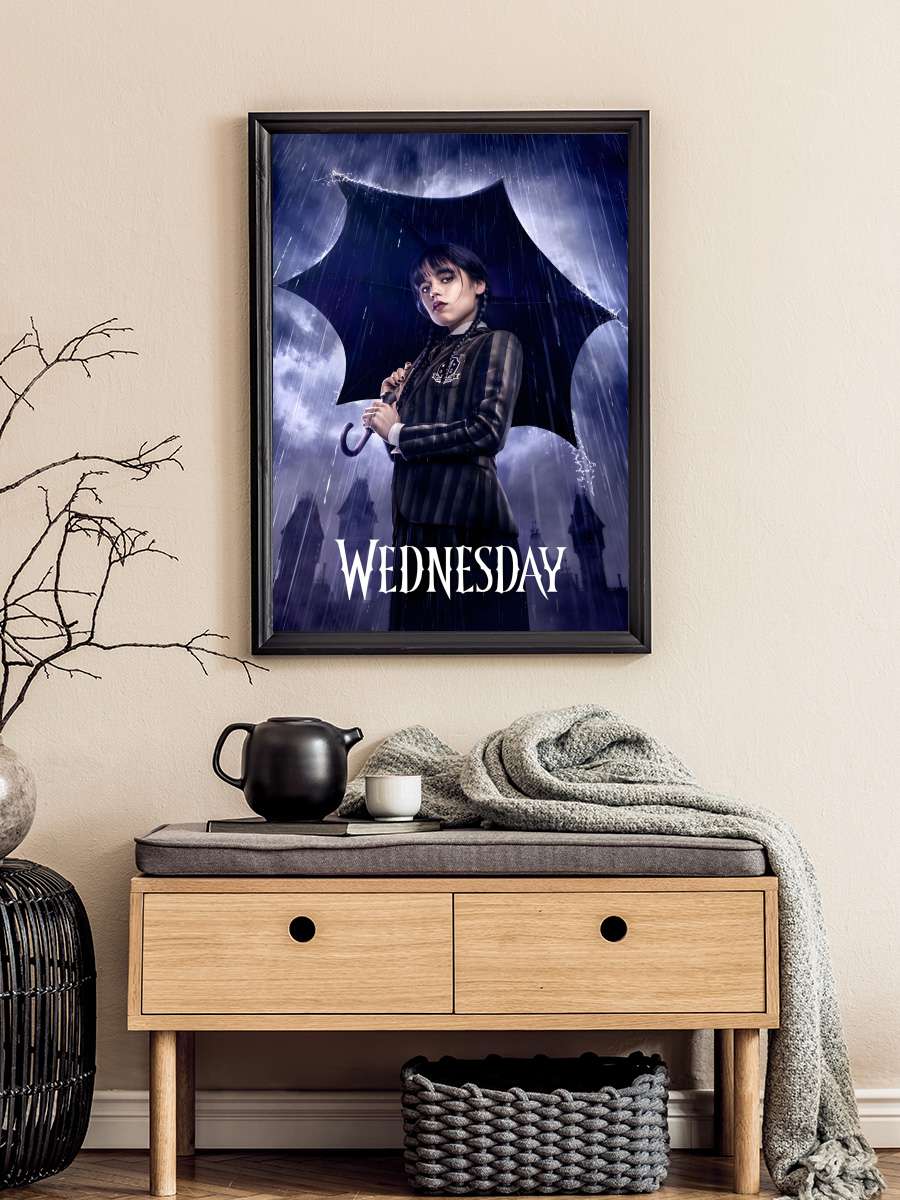 Wednesday Dizi Tablo Siyah Çerçeveli Dizi Poster Duvar Tablo