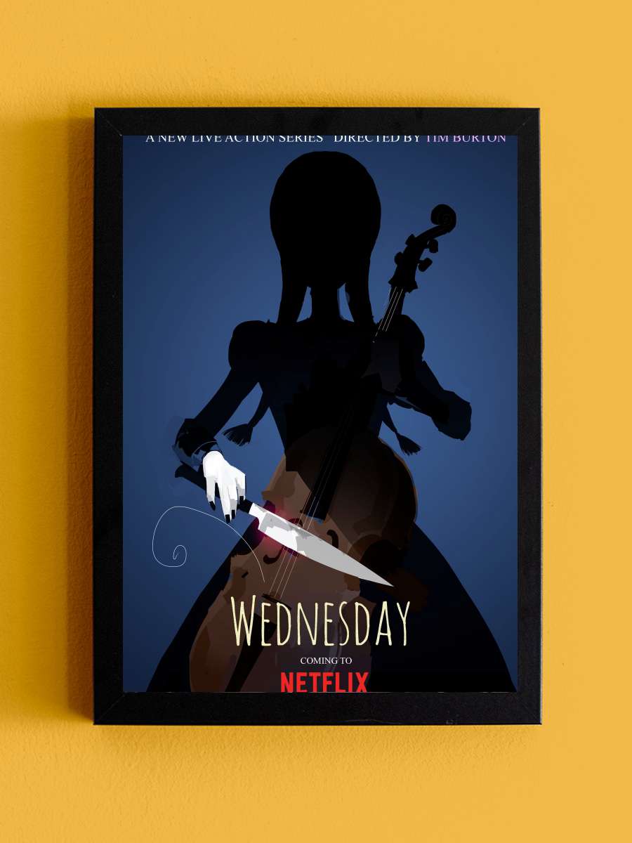 Wednesday Dizi Tablo Siyah Çerçeveli Dizi Poster Duvar Tablo