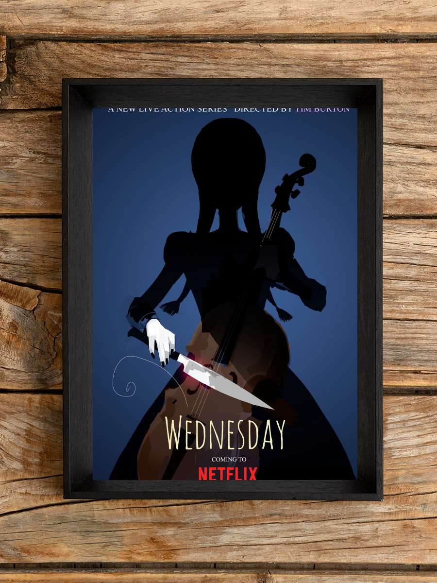 Wednesday Dizi Tablo Siyah Çerçeveli Dizi Poster Duvar Tablo