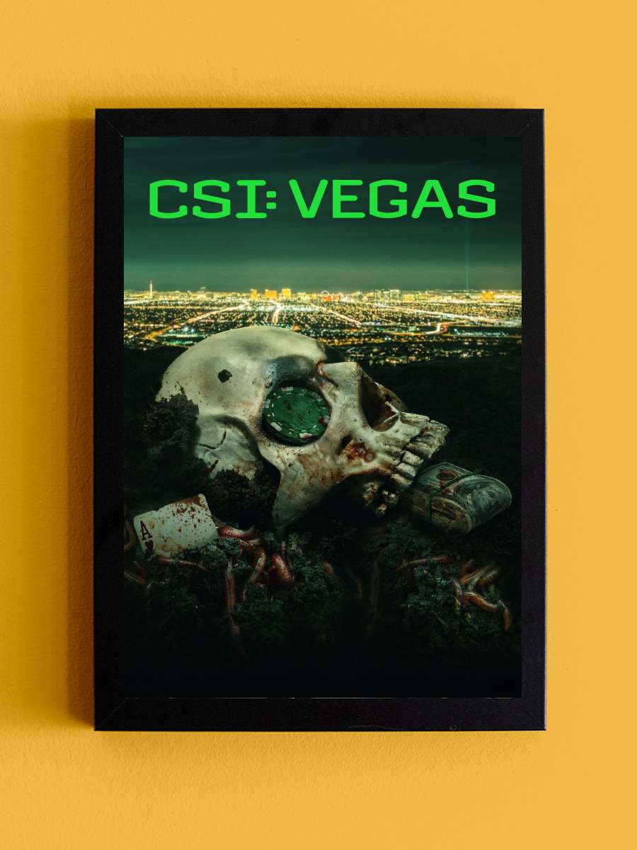 CSI: Vegas Dizi Tablo Siyah Çerçeveli Dizi Poster Duvar Tablo