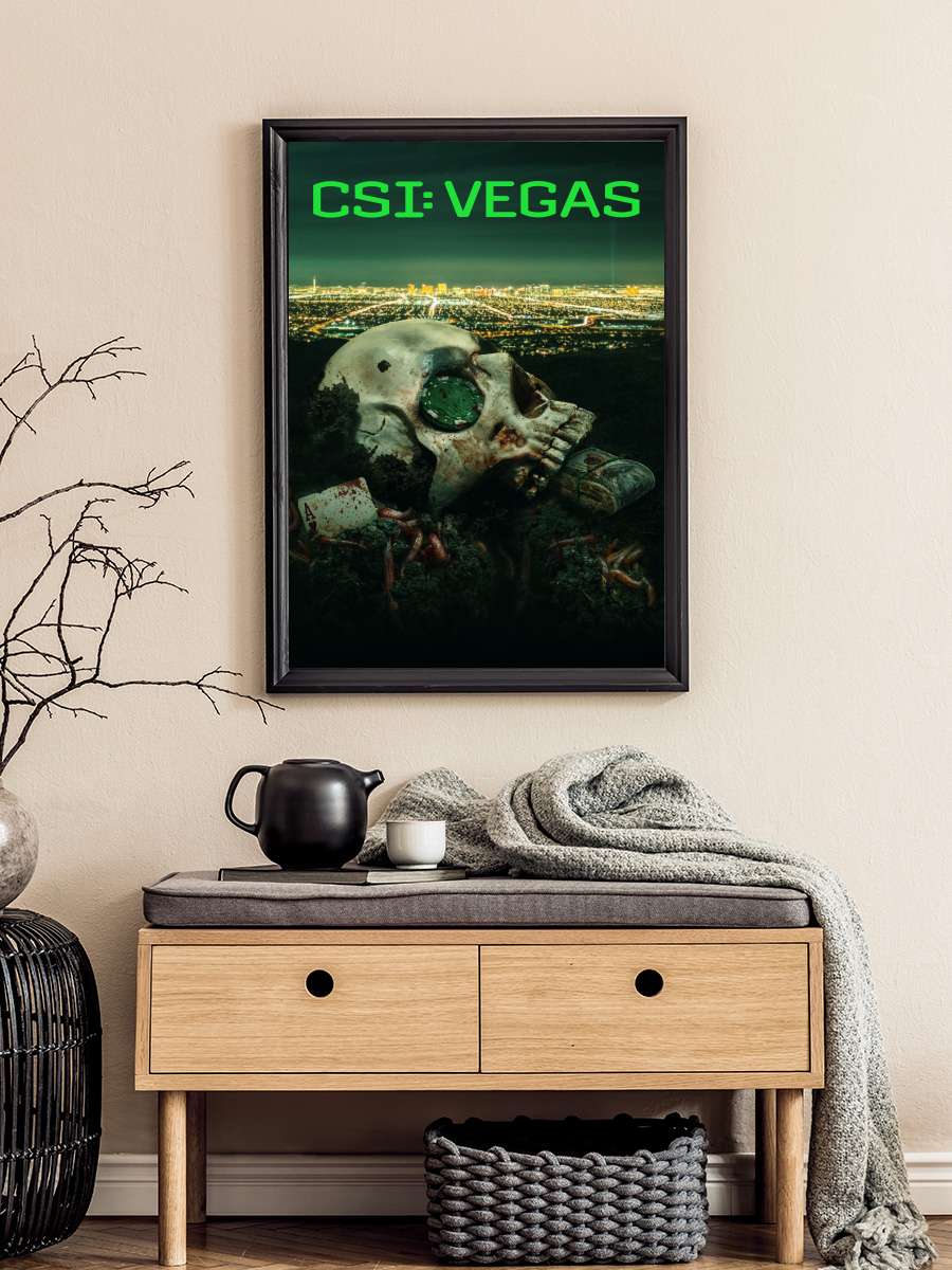 CSI: Vegas Dizi Tablo Siyah Çerçeveli Dizi Poster Duvar Tablo