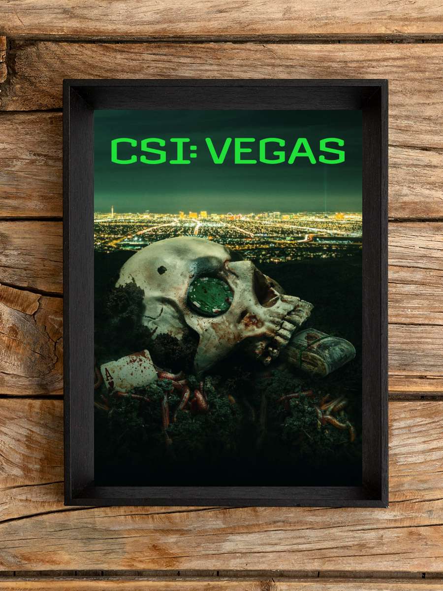 CSI: Vegas Dizi Tablo Siyah Çerçeveli Dizi Poster Duvar Tablo