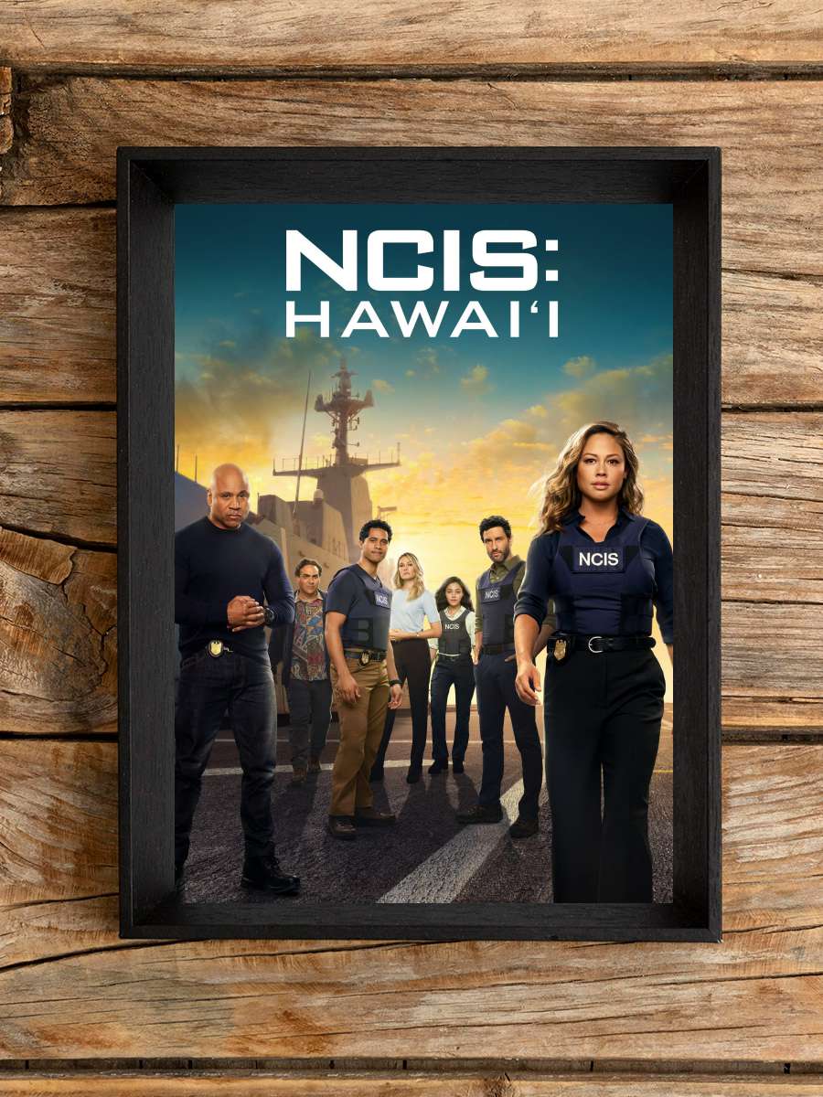 NCIS: Hawai'i Dizi Tablo Siyah Çerçeveli Dizi Poster Duvar Tablo