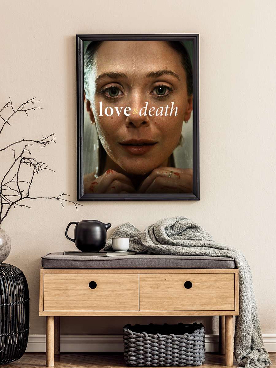 Love & Death Dizi Tablo Siyah Çerçeveli Dizi Poster Duvar Tablo