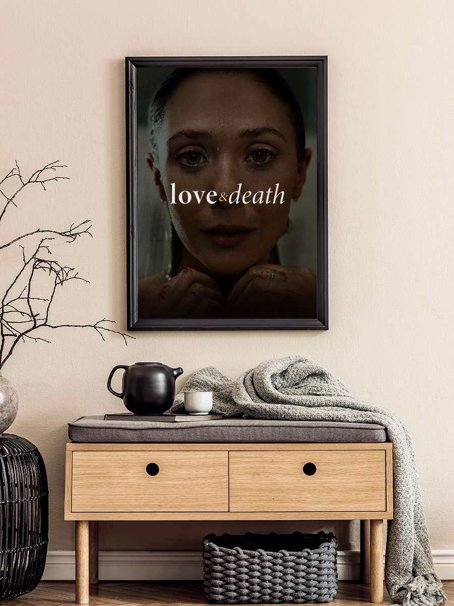 Love & Death Dizi Tablo Siyah Çerçeveli Dizi Poster Duvar Tablo