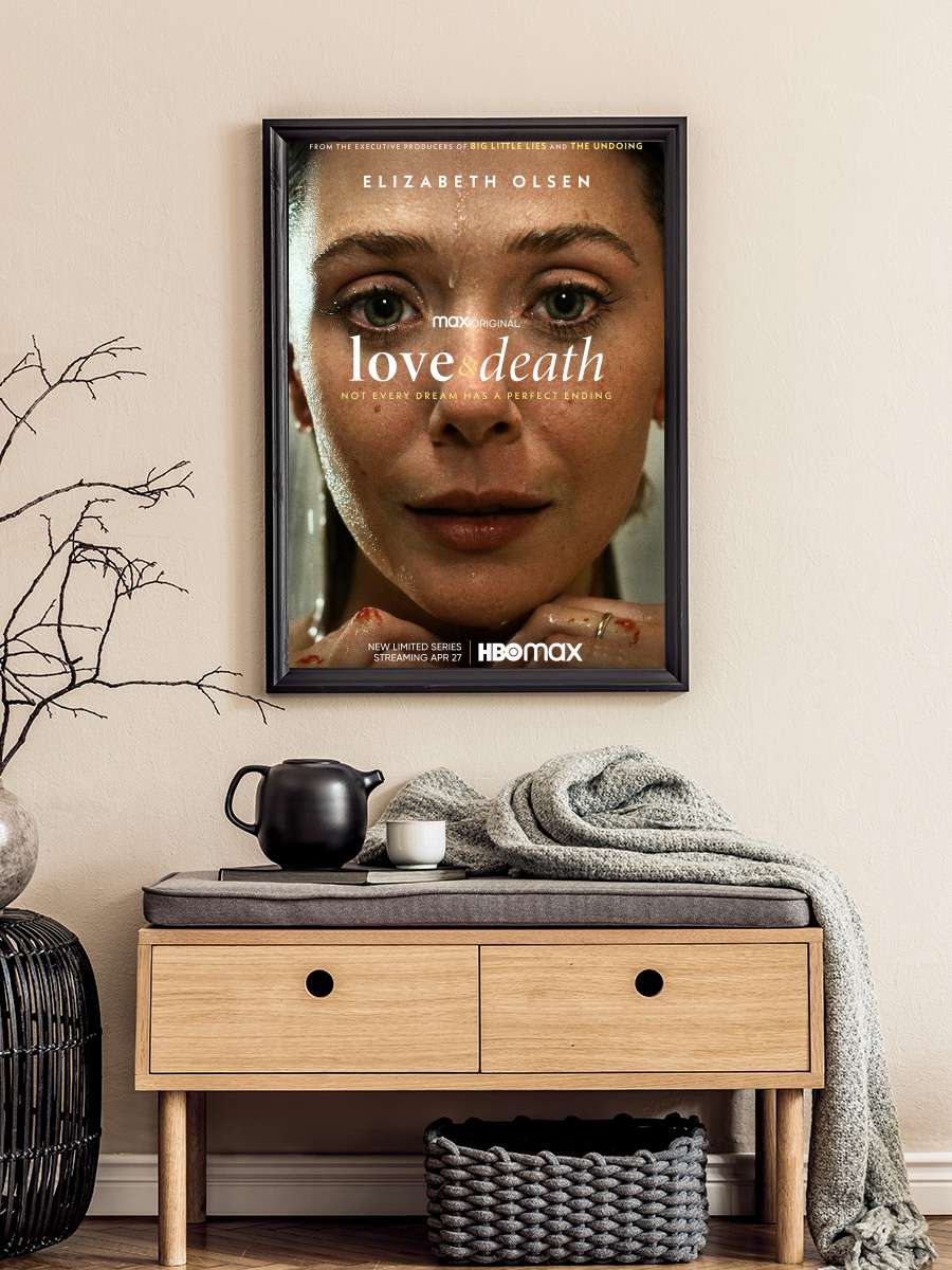 Love & Death Dizi Tablo Siyah Çerçeveli Dizi Poster Duvar Tablo