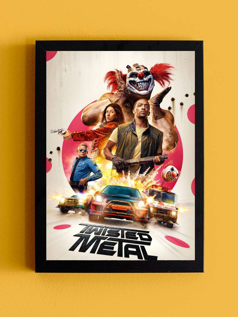 Twisted Metal Dizi Tablo Siyah Çerçeveli Dizi Poster Duvar Tablo