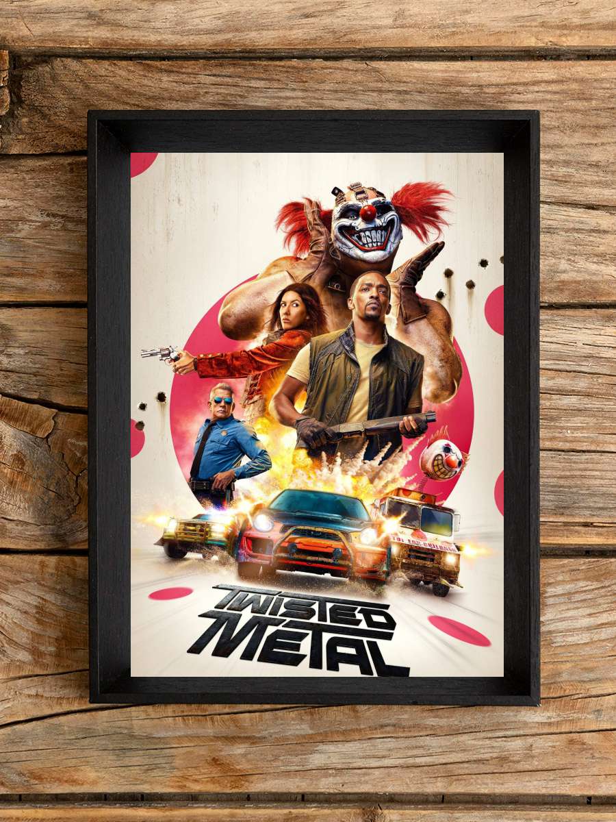 Twisted Metal Dizi Tablo Siyah Çerçeveli Dizi Poster Duvar Tablo