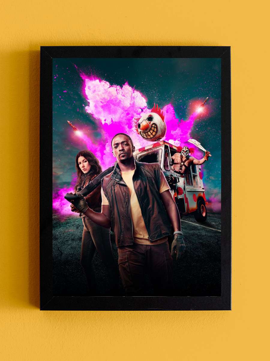 Twisted Metal Dizi Tablo Siyah Çerçeveli Dizi Poster Duvar Tablo