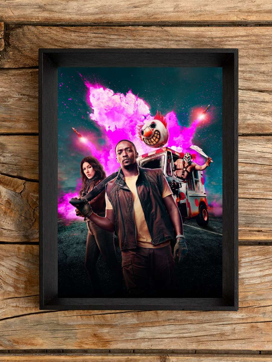 Twisted Metal Dizi Tablo Siyah Çerçeveli Dizi Poster Duvar Tablo