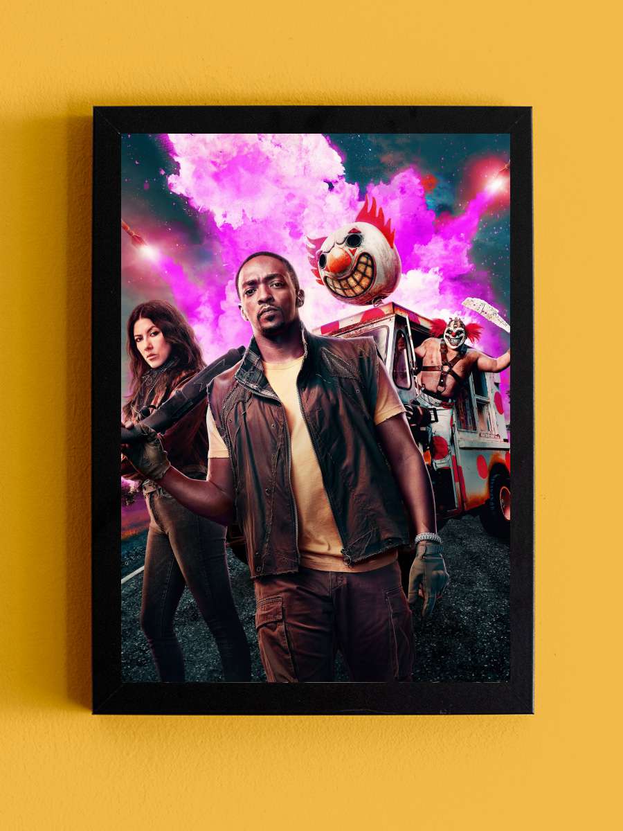 Twisted Metal Dizi Tablo Siyah Çerçeveli Dizi Poster Duvar Tablo