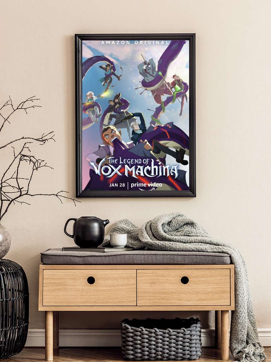 Vox Machina Efsanesi - The Legend of Vox Machina Dizi Tablo Siyah Çerçeveli Dizi Poster Duvar Tablo