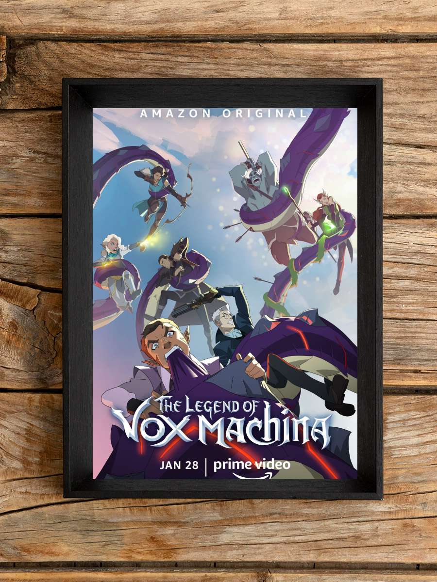 Vox Machina Efsanesi - The Legend of Vox Machina Dizi Tablo Siyah Çerçeveli Dizi Poster Duvar Tablo