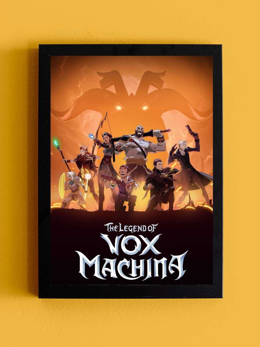 Vox Machina Efsanesi - The Legend of Vox Machina Dizi Tablo Siyah Çerçeveli Dizi Poster Duvar Tablo