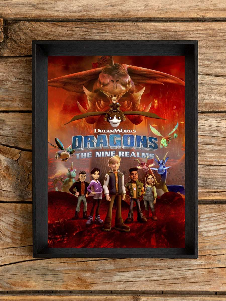 Dragons: The Nine Realms Dizi Tablo Siyah Çerçeveli Dizi Poster Duvar Tablo