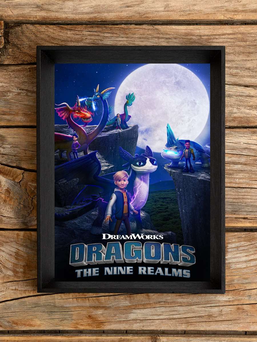 Dragons: The Nine Realms Dizi Tablo Siyah Çerçeveli Dizi Poster Duvar Tablo