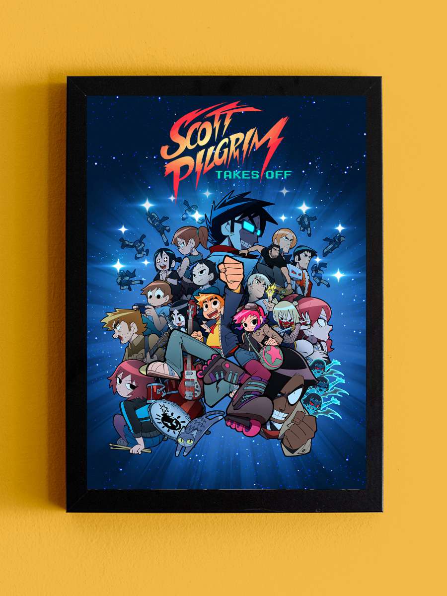 Scott Pilgrim Takes Off Dizi Tablo Siyah Çerçeveli Dizi Poster Duvar Tablo