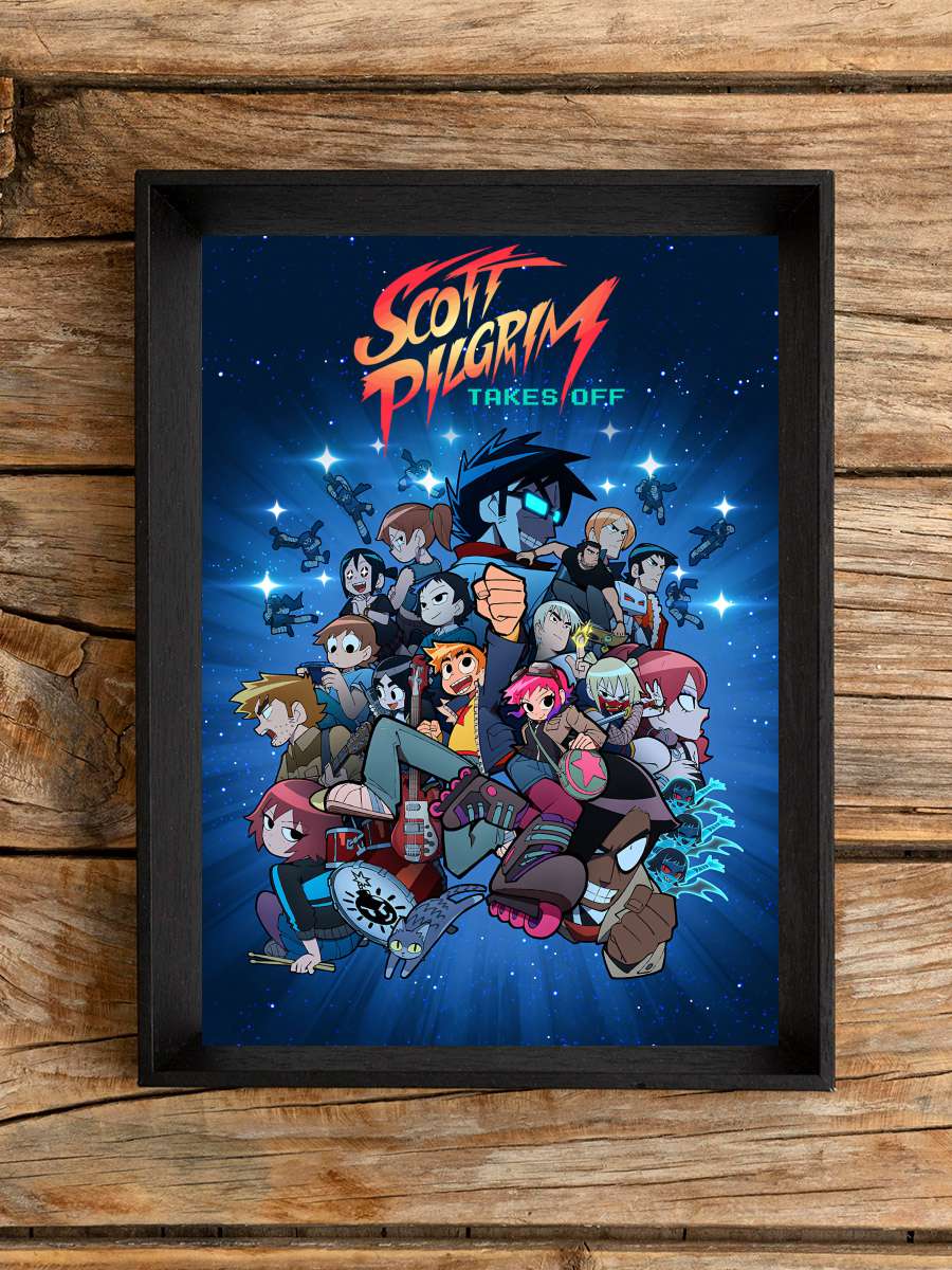 Scott Pilgrim Takes Off Dizi Tablo Siyah Çerçeveli Dizi Poster Duvar Tablo