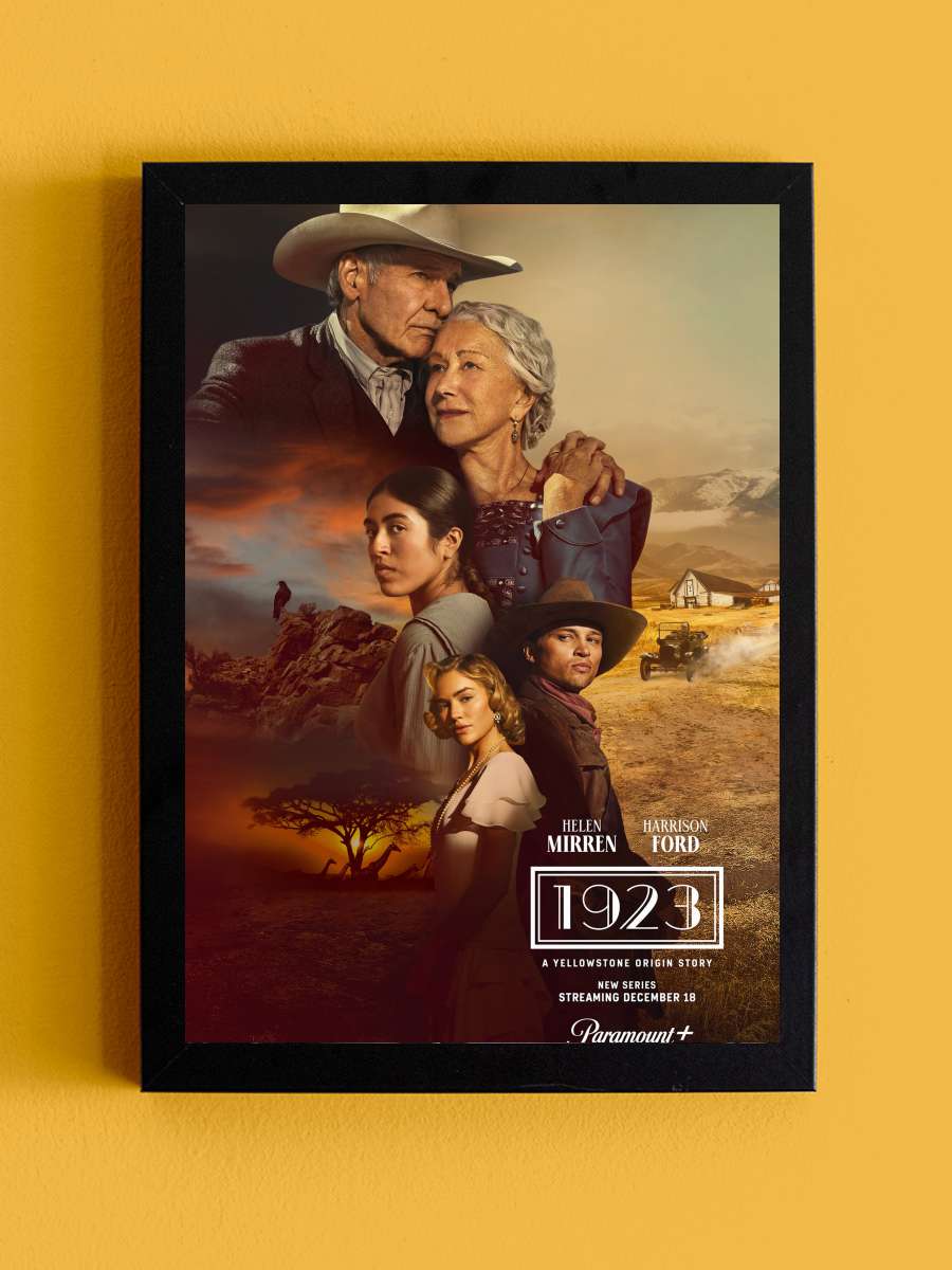 1923 Dizi Tablo Siyah Çerçeveli Dizi Poster Duvar Tablo