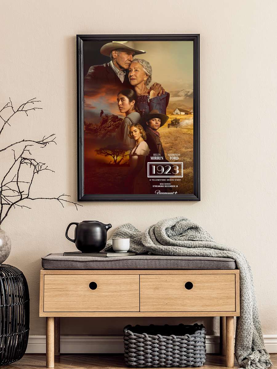 1923 Dizi Tablo Siyah Çerçeveli Dizi Poster Duvar Tablo