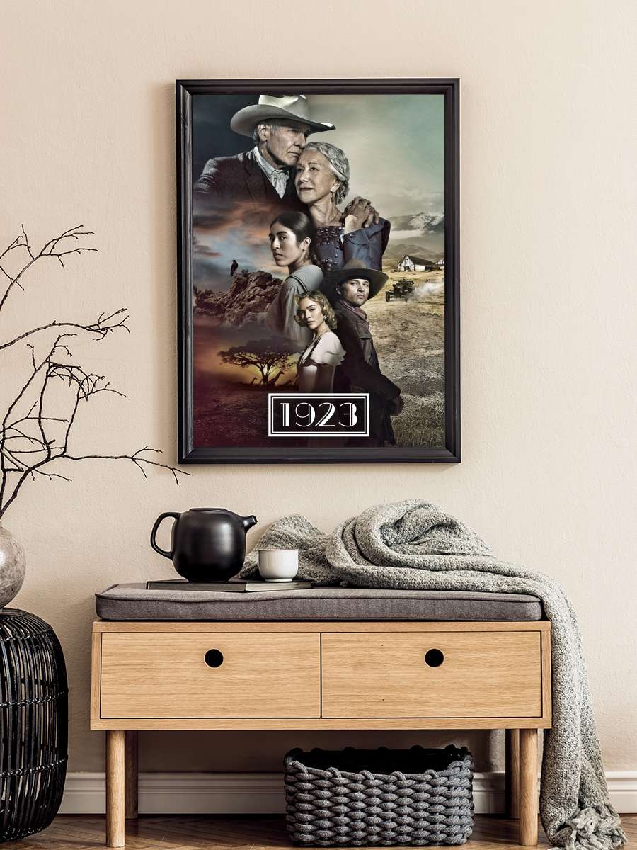 1923 Dizi Tablo Siyah Çerçeveli Dizi Poster Duvar Tablo