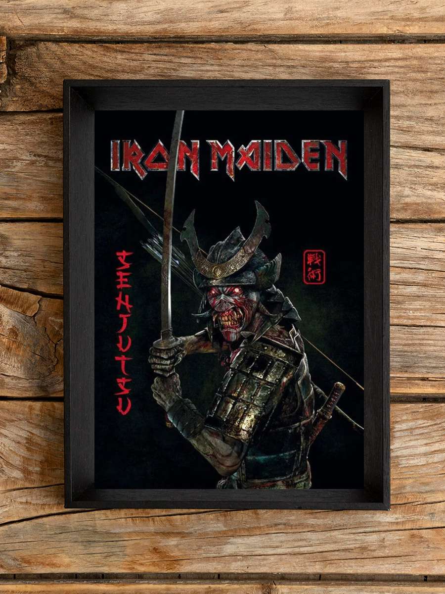 Iron Maiden - Senjutsu Müzik Poster Tablo Siyah Çerçeveli Yüksek Kalite Müzik Duvar Tablo