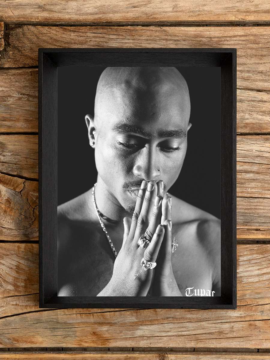 Tupac - Prey Müzik Poster Tablo Siyah Çerçeveli Yüksek Kalite Müzik Duvar Tablo