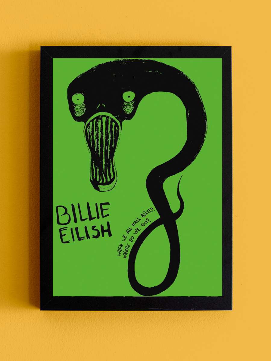 Billie Eilish - Ghoul Müzik Poster Tablo Siyah Çerçeveli Yüksek Kalite Müzik Duvar Tablo