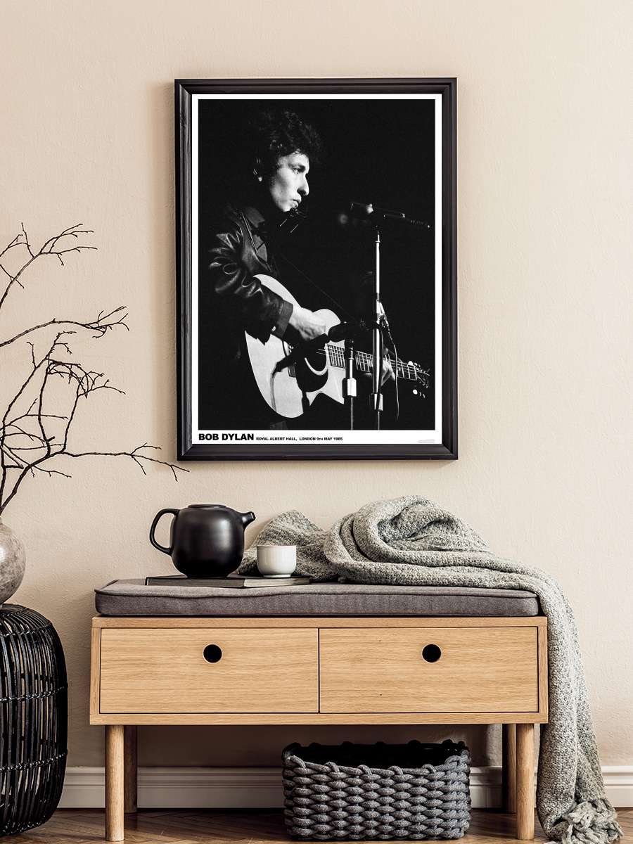 Bob Dylan - Royal Albert Hall Müzik Poster Tablo Siyah Çerçeveli Yüksek Kalite Müzik Duvar Tablo