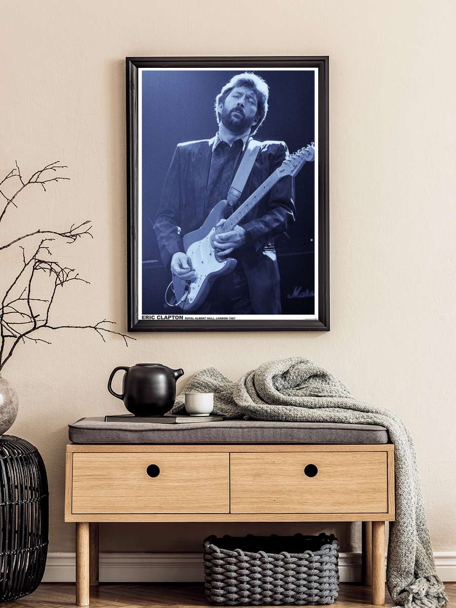 Eric Clapton Müzik Poster Tablo Siyah Çerçeveli Yüksek Kalite Müzik Duvar Tablo