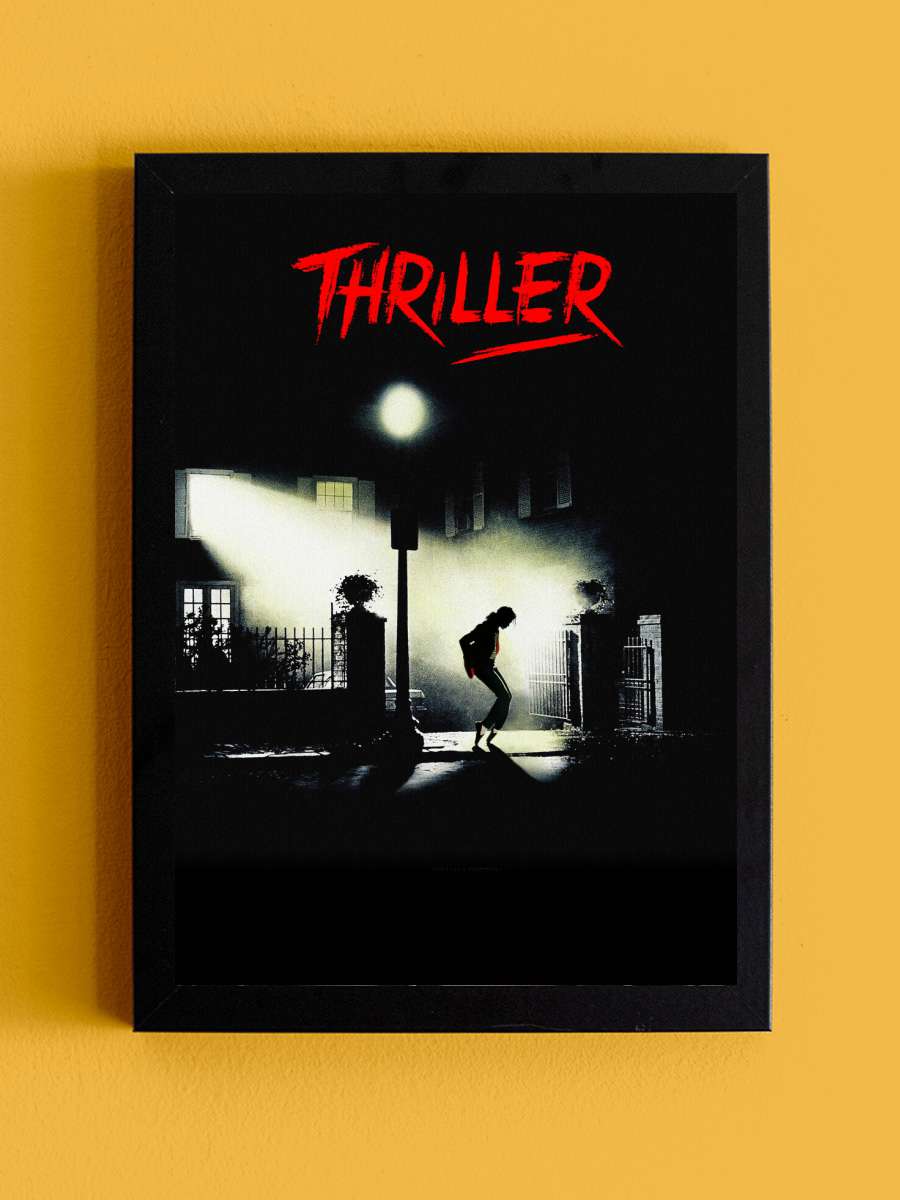 Ads Libitum - Thriller Müzik Poster Tablo Siyah Çerçeveli Yüksek Kalite Müzik Duvar Tablo