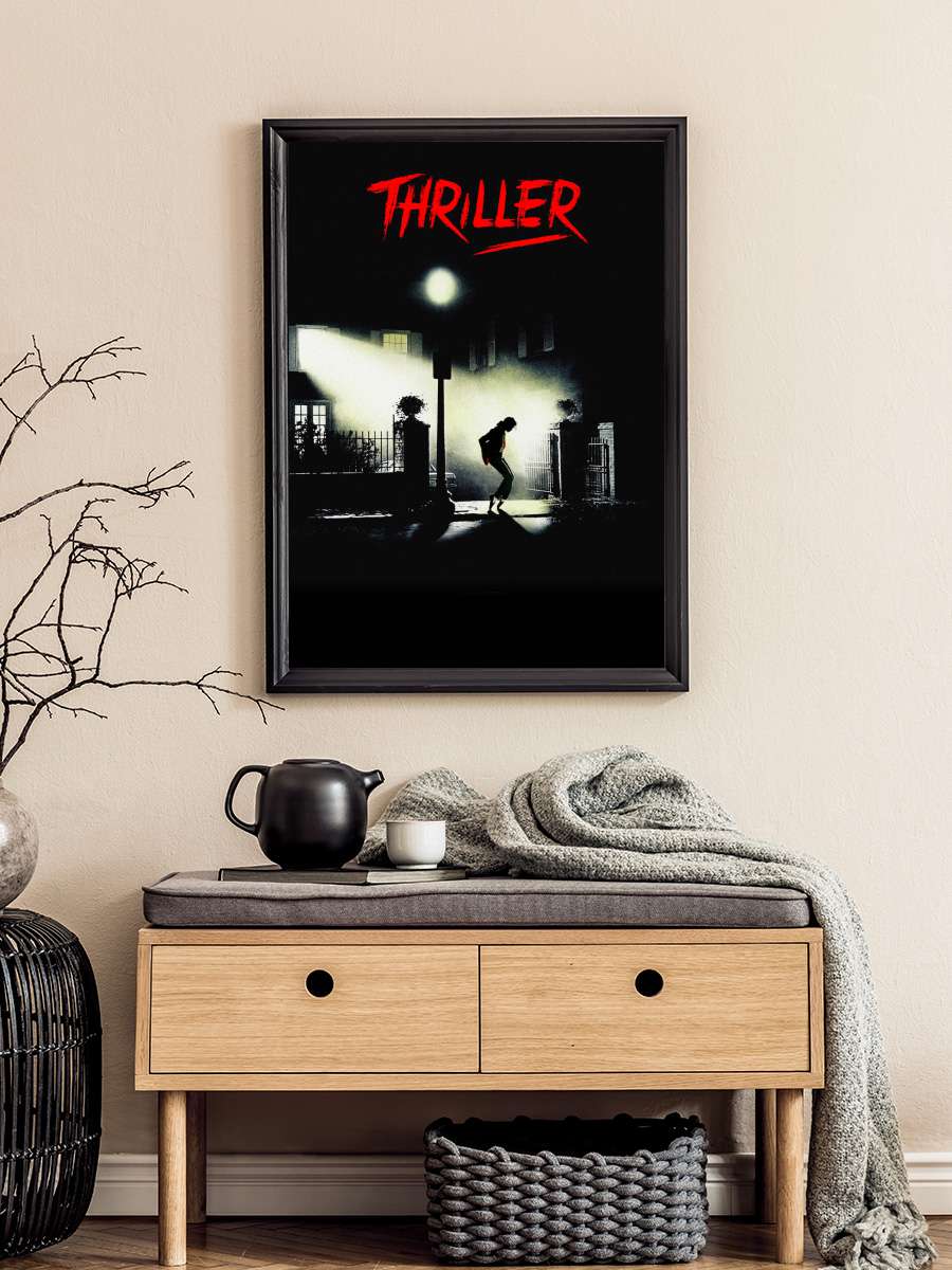 Ads Libitum - Thriller Müzik Poster Tablo Siyah Çerçeveli Yüksek Kalite Müzik Duvar Tablo